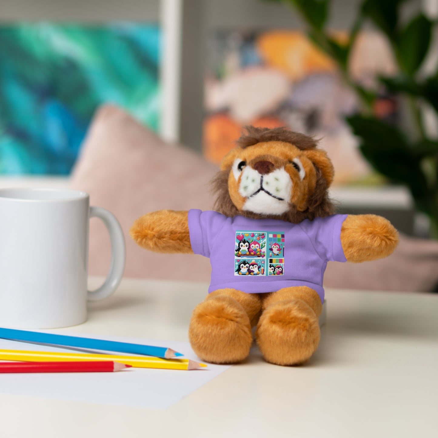 Cute Stuffed Animal with Custom Tee - Perfect Gift for Kids!